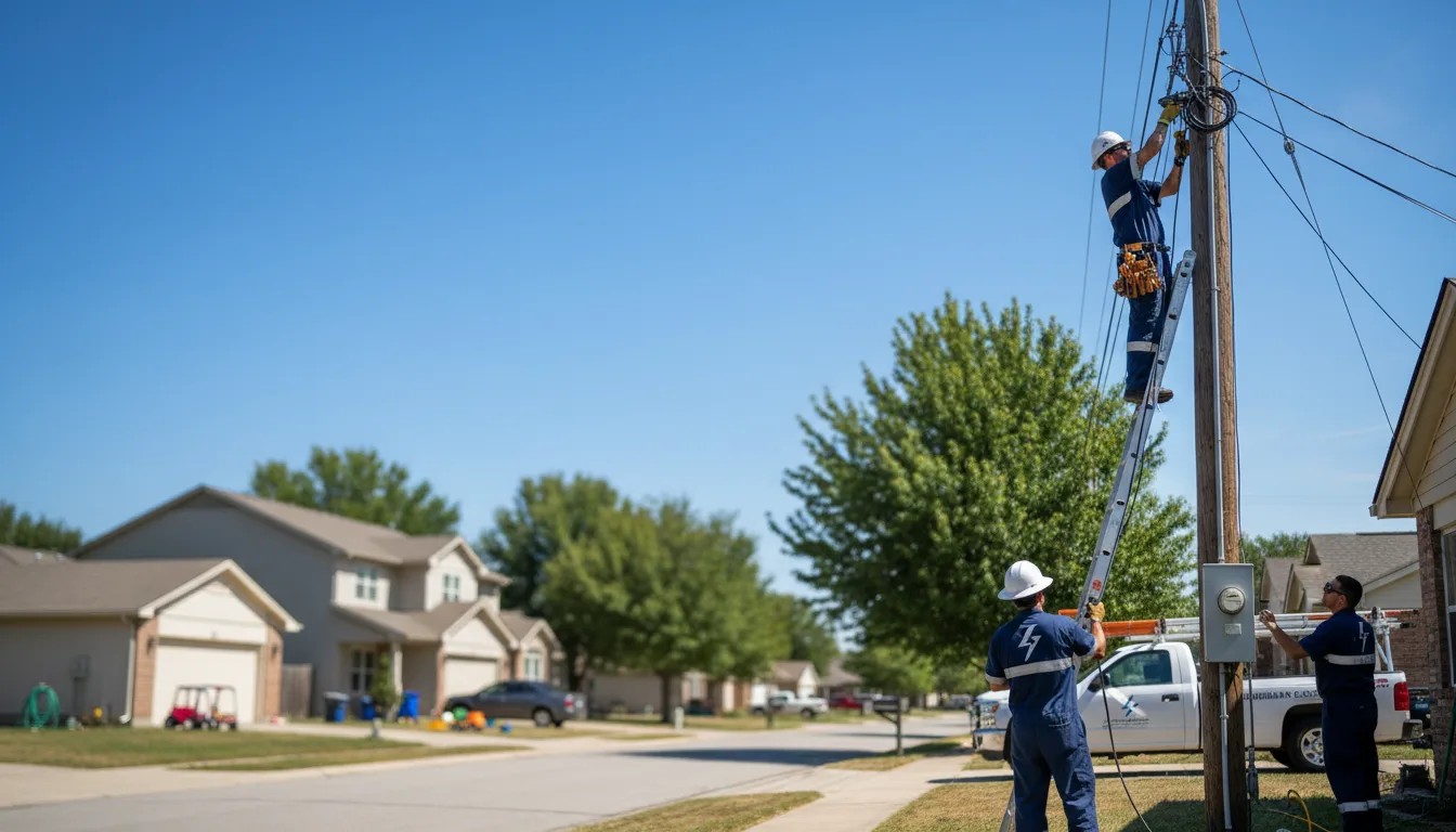 Residential electrician providing installation services in Hamburg, MN